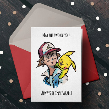 "Inseparable" - Ash Pikachu Pokemon Anniversary Card
