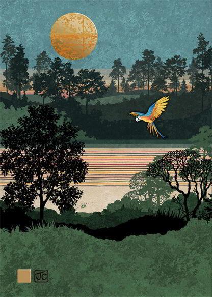 Bug Art Parrot Jungle Card