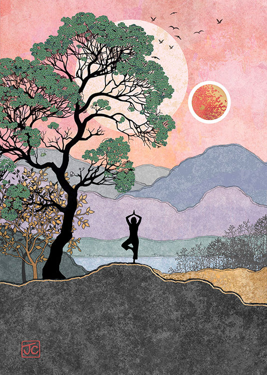 Bug Art Yoga Mountain Card
