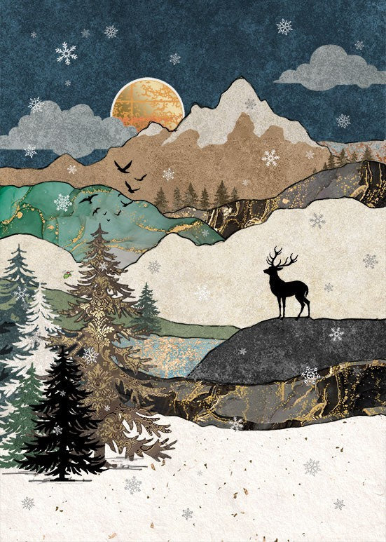 Bug Art Mountain Stag Card