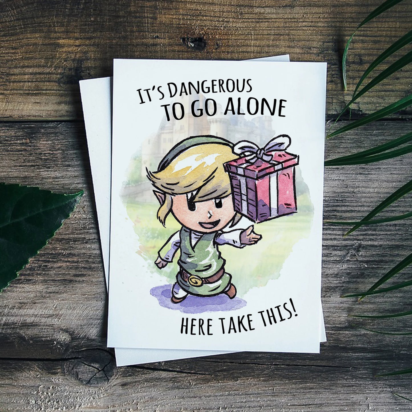 "Here Take This" - Fantasy Adventure Elf Gamer Birthday Card