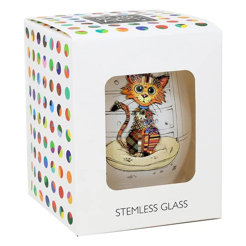 Kitten Stemless Wine Glass