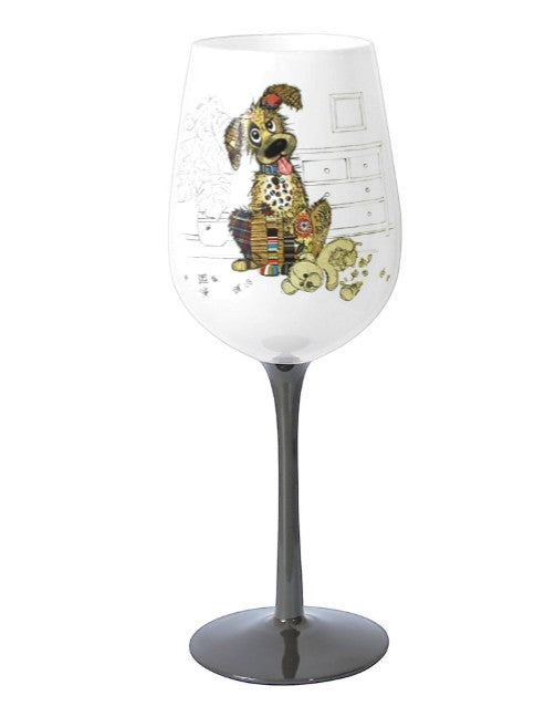 Murphy Mutt Wine Glass