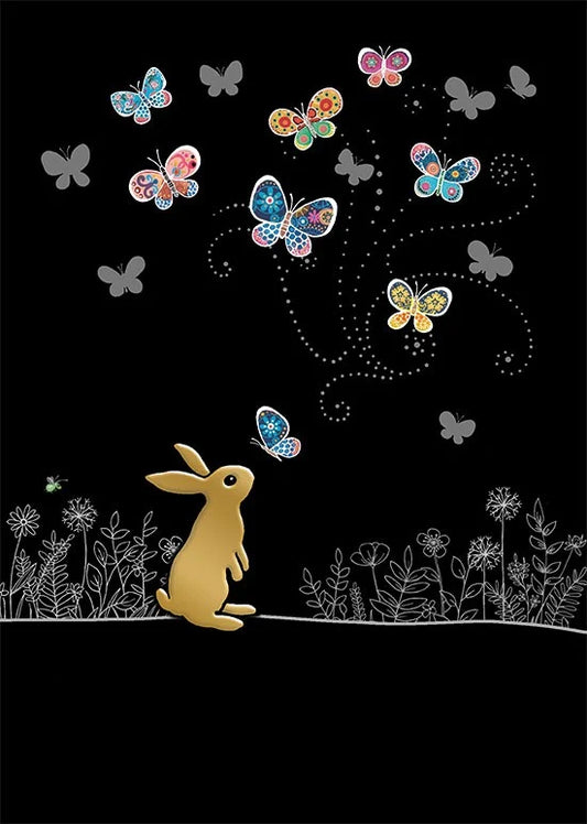 Bug Art Rabbit Butterflies