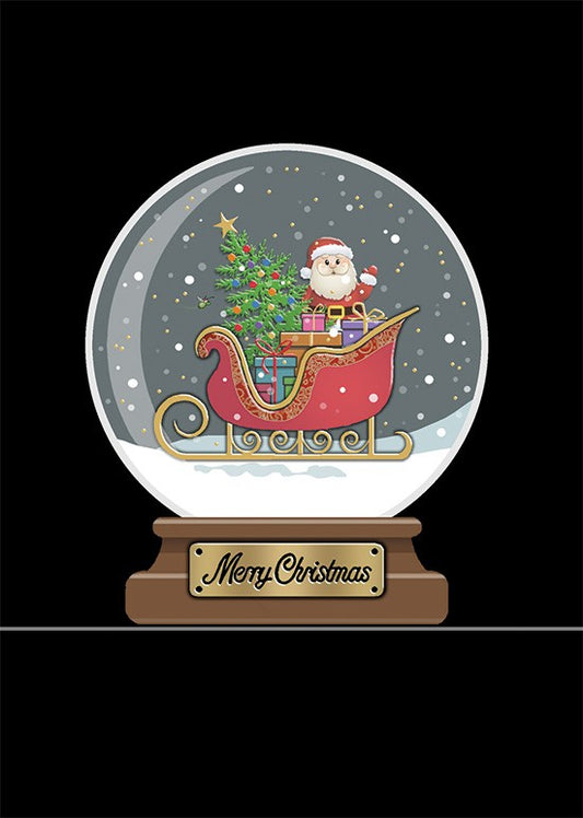 Bug Art Sleigh Globe Card
