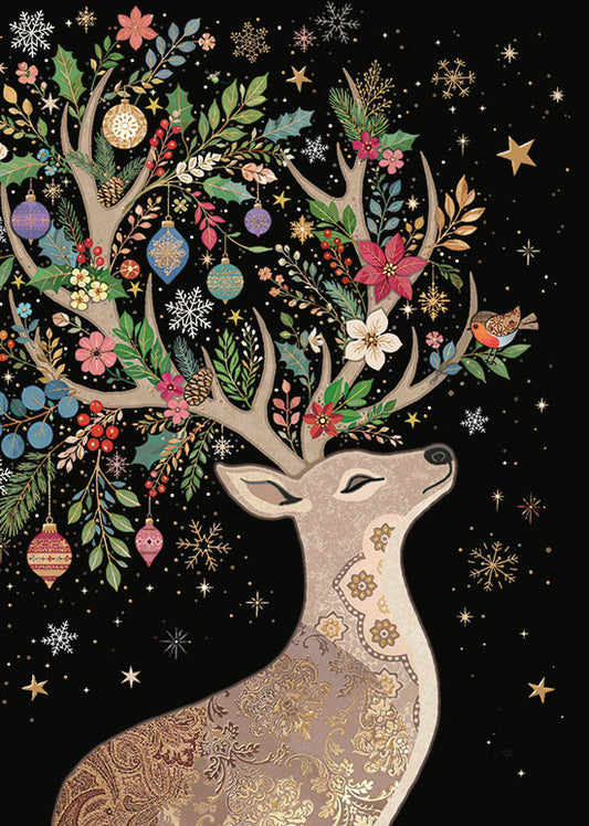 Bug Art Festive Stag Card