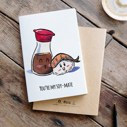 "You're My Soymate" Birthday Card