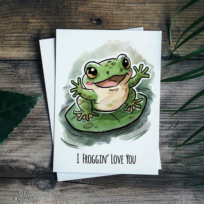 "Froggin' Love You" Funny Meme Birthday Card for Friend