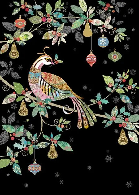 Bug Art Partridge Tree Card