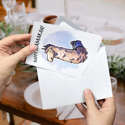 "Happy Llamakah" - Funny Hanukkah Llama Jewish Card