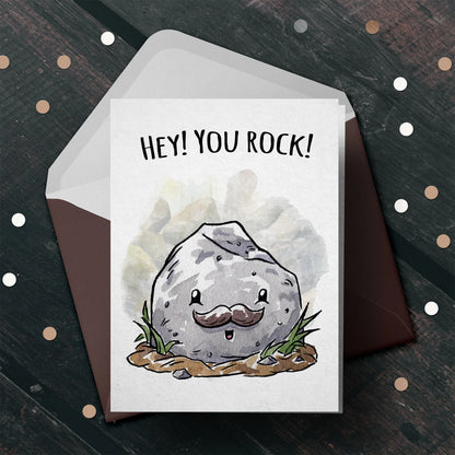 "Hey! You Rock" -  Rock & Roll Card