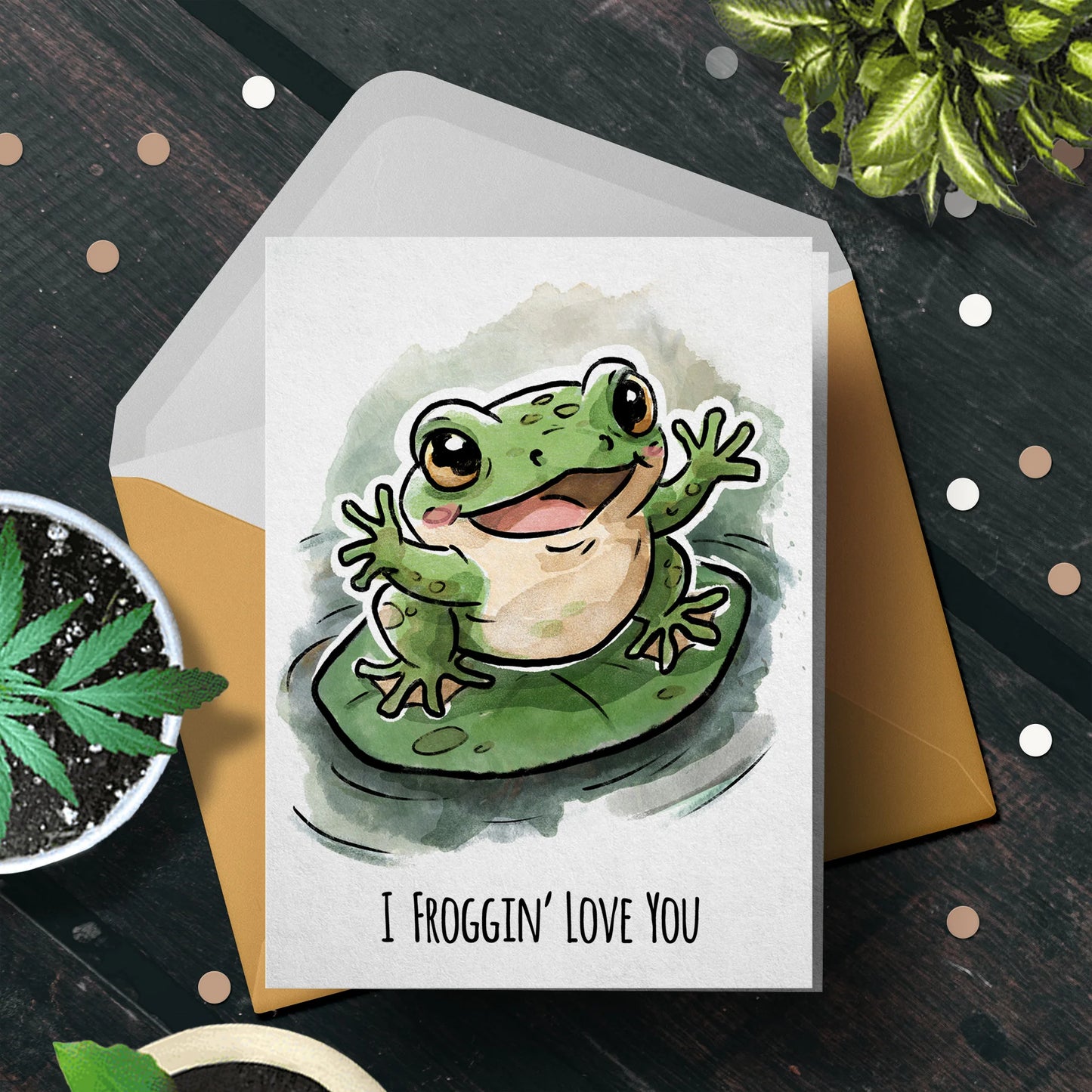 "Froggin' Love You" Funny Meme Birthday Card for Friend