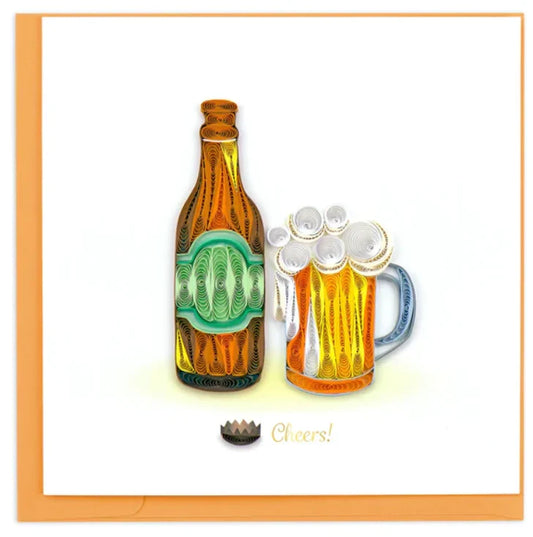 Quilled Birthday Beer Greeting Card