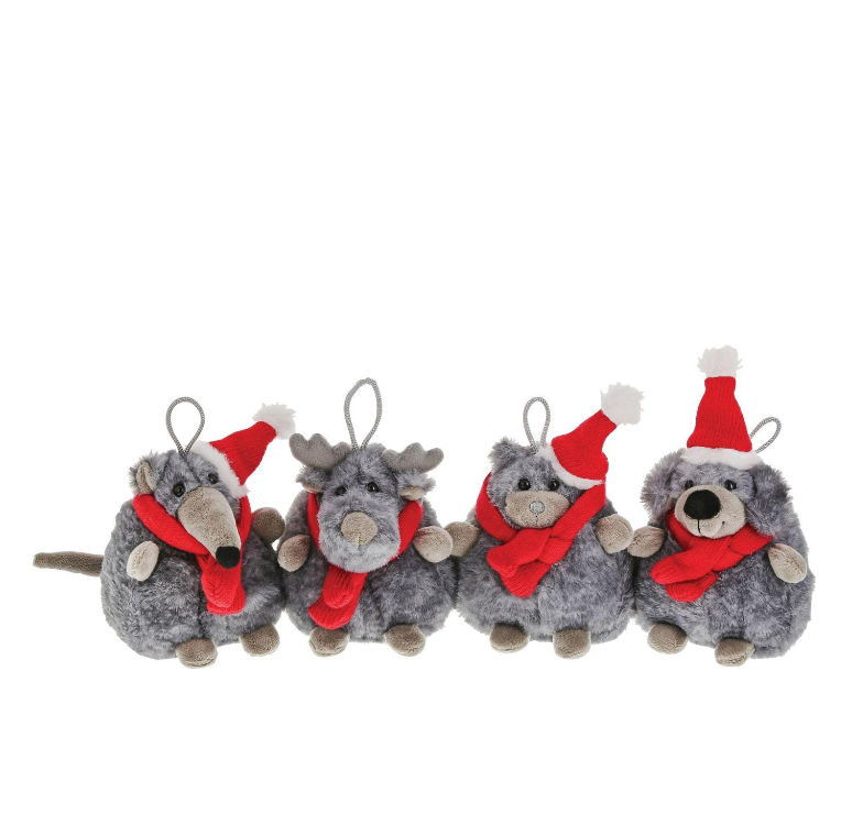 Kalidou Grey Mouse with Red Hat & Scarf