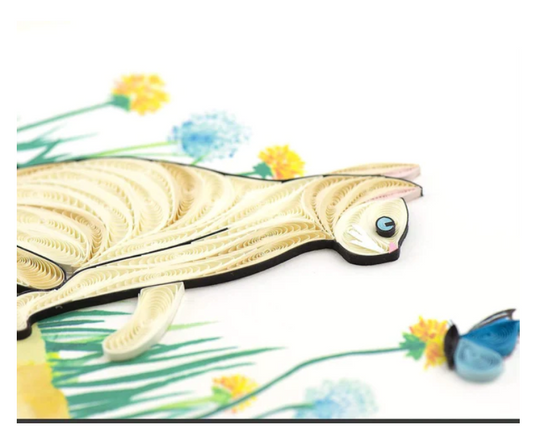 Quilled Cat & Butterfly Greeting Card
