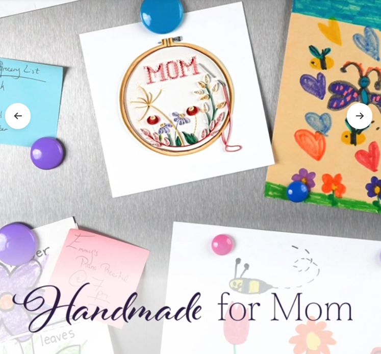 Quilled Mom Cross Stitch Greeting Card