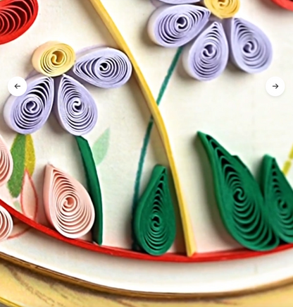 Quilled Mom Cross Stitch Greeting Card