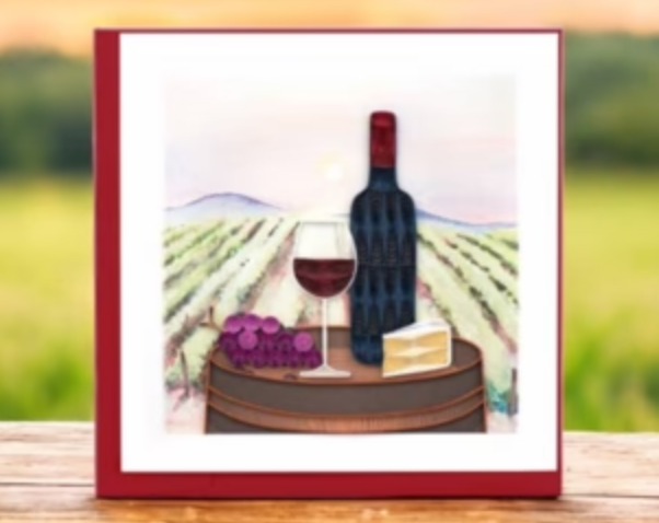 Quilled Vineyard Greeting Card