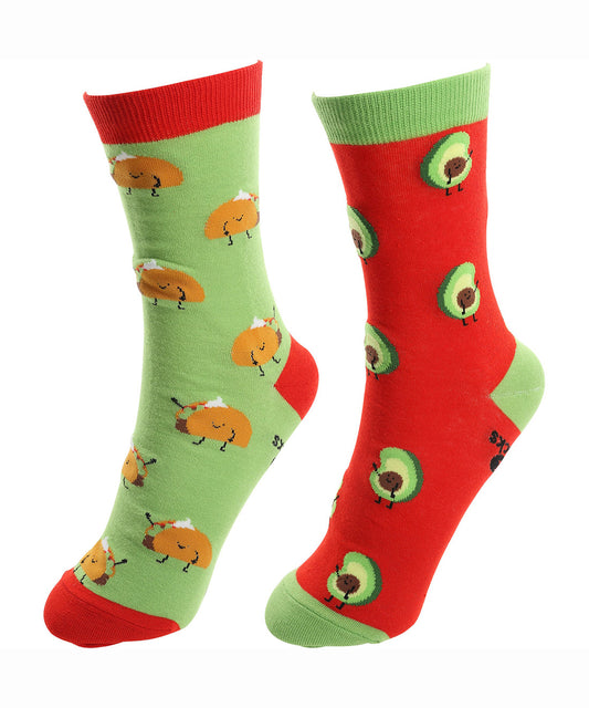 Taco and Avocado Unisex Crew Socks