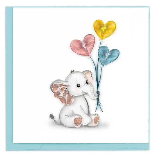 Quilled Baby Elephant Card