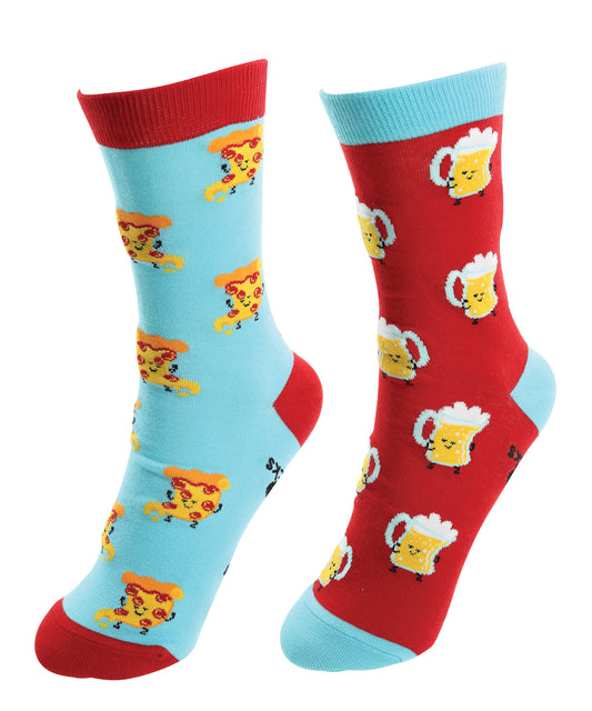 Beer and Pizza Unisex Crew Socks