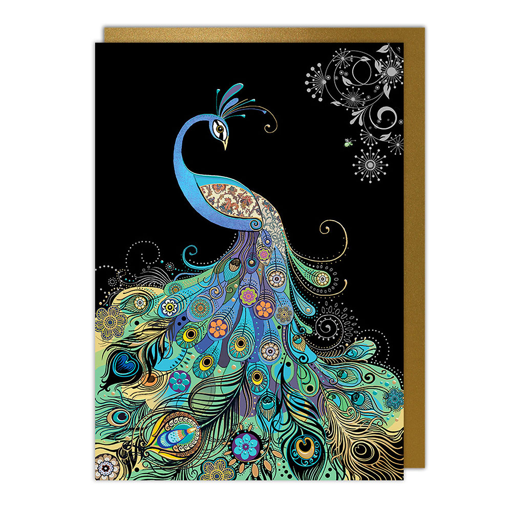Bug Art Peacock Card