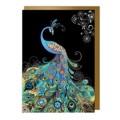 Bug Art Peacock Card