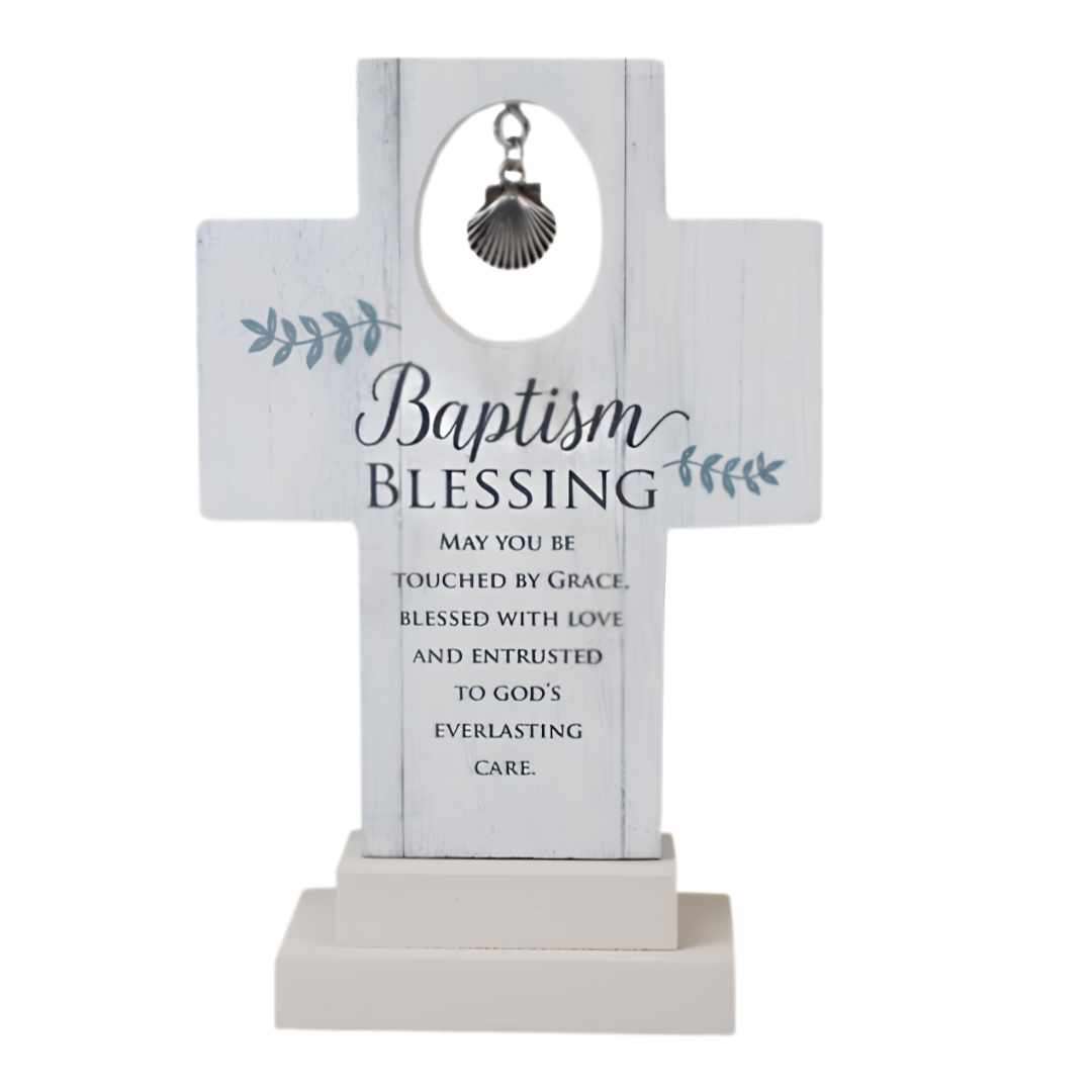 Cathedral Art Standing Cross- Baptism Blessing