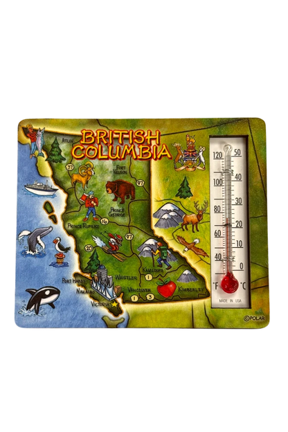 British Columbia Thermometric Map Magnet