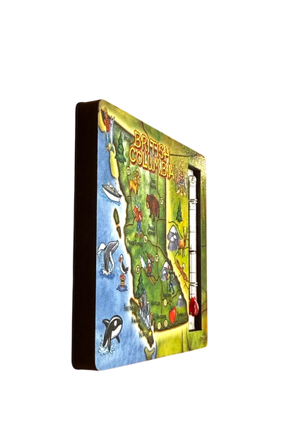 British Columbia Thermometric Map Magnet