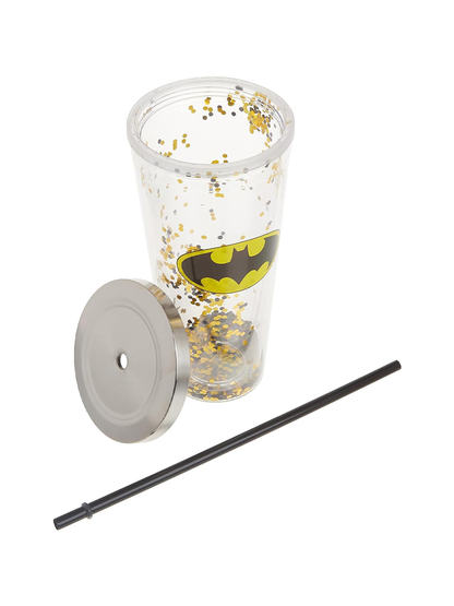 Batman Logo Glitter Tumbler