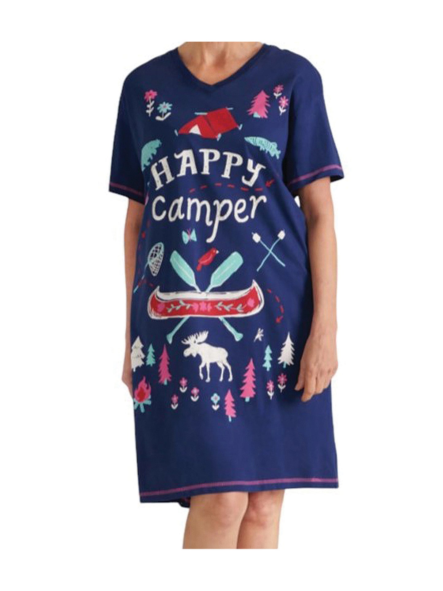 Happy Camper Ladies Sleepshirt