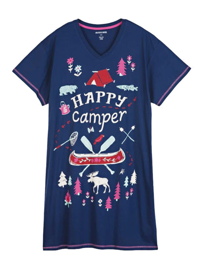 Happy Camper Ladies Sleepshirt