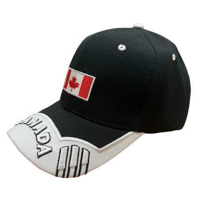 Canada Ball Cap Black/White