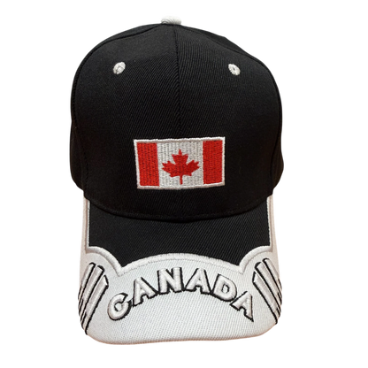 Canada Ball Cap Black/White