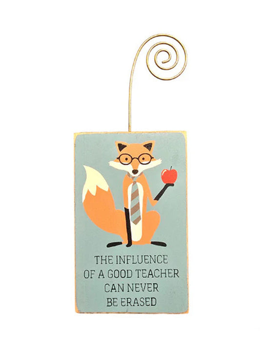 Teacher Fox Photo Block