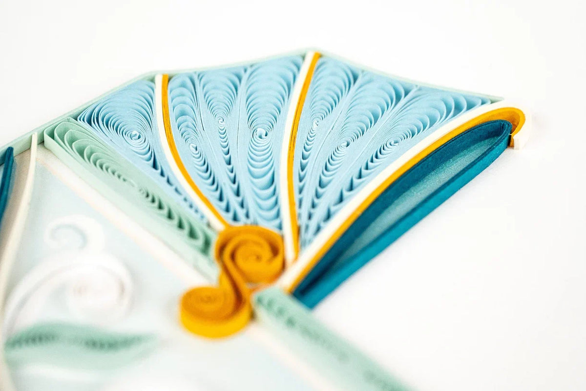 Quilled Baby Buggy Greeting Card