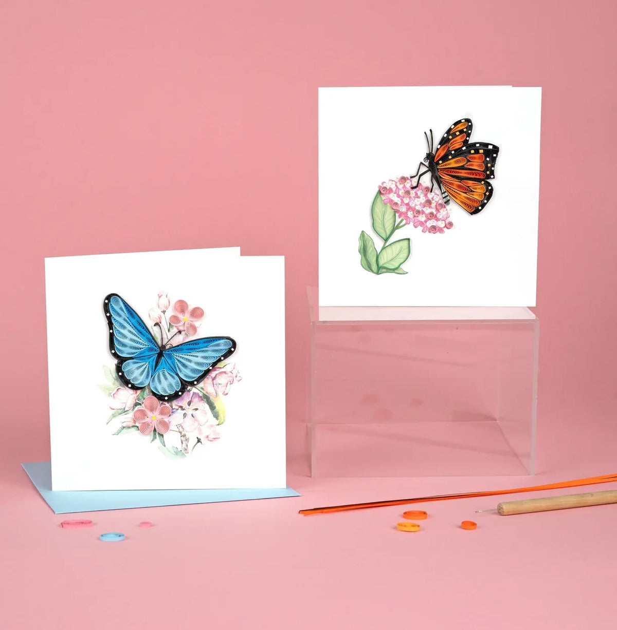 Quilled Monarch Milkweed Butterfly Greeting Card