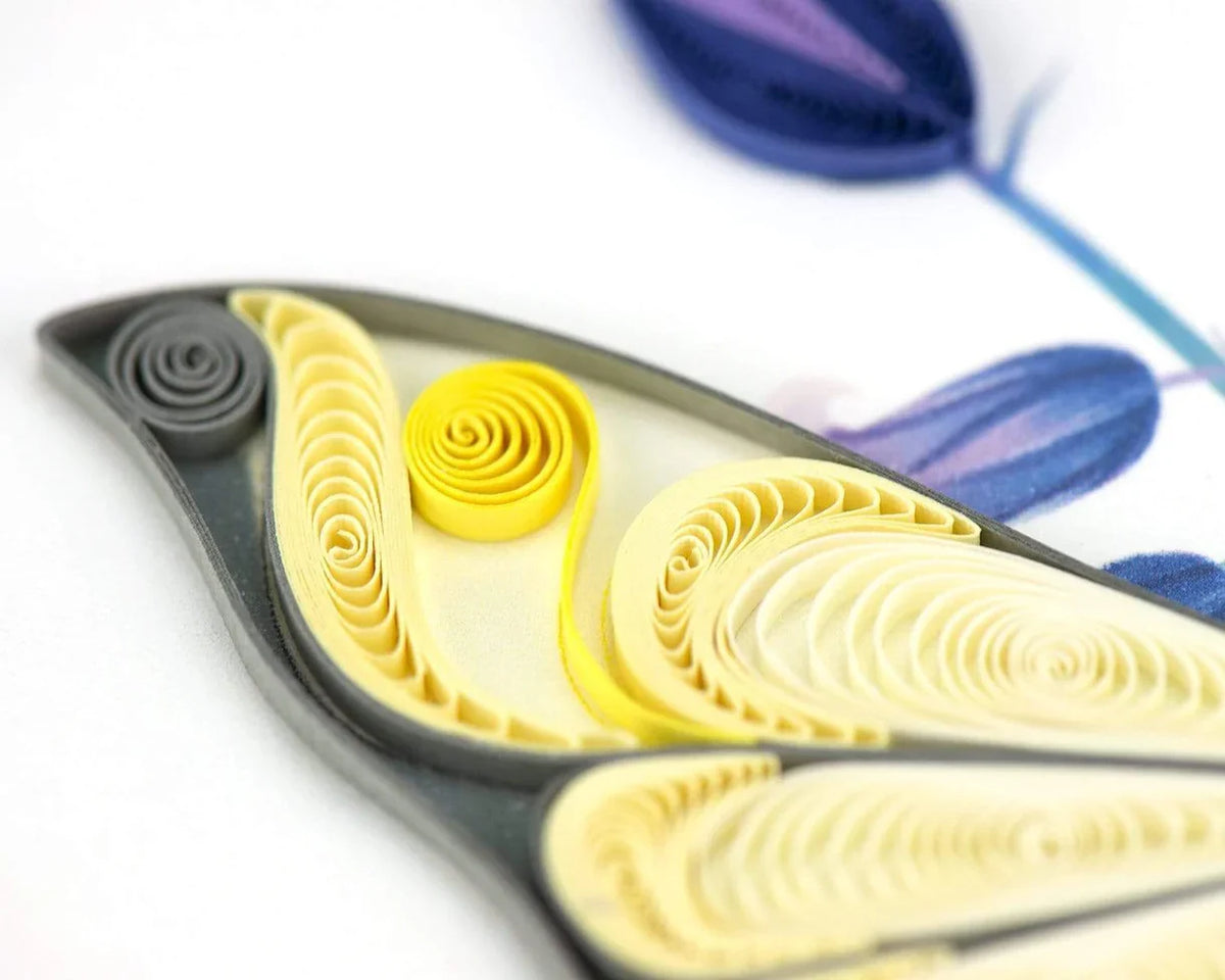 Quilled Butterfly & Bluebells Birthday Card