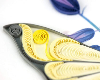 Quilled Butterfly & Bluebells Birthday Card