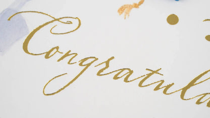 Quilled Congrats Grad Caps Greeting Card