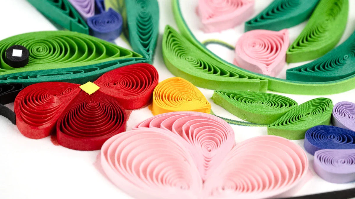 Quilled Decorative Floral Bird Greeting Card