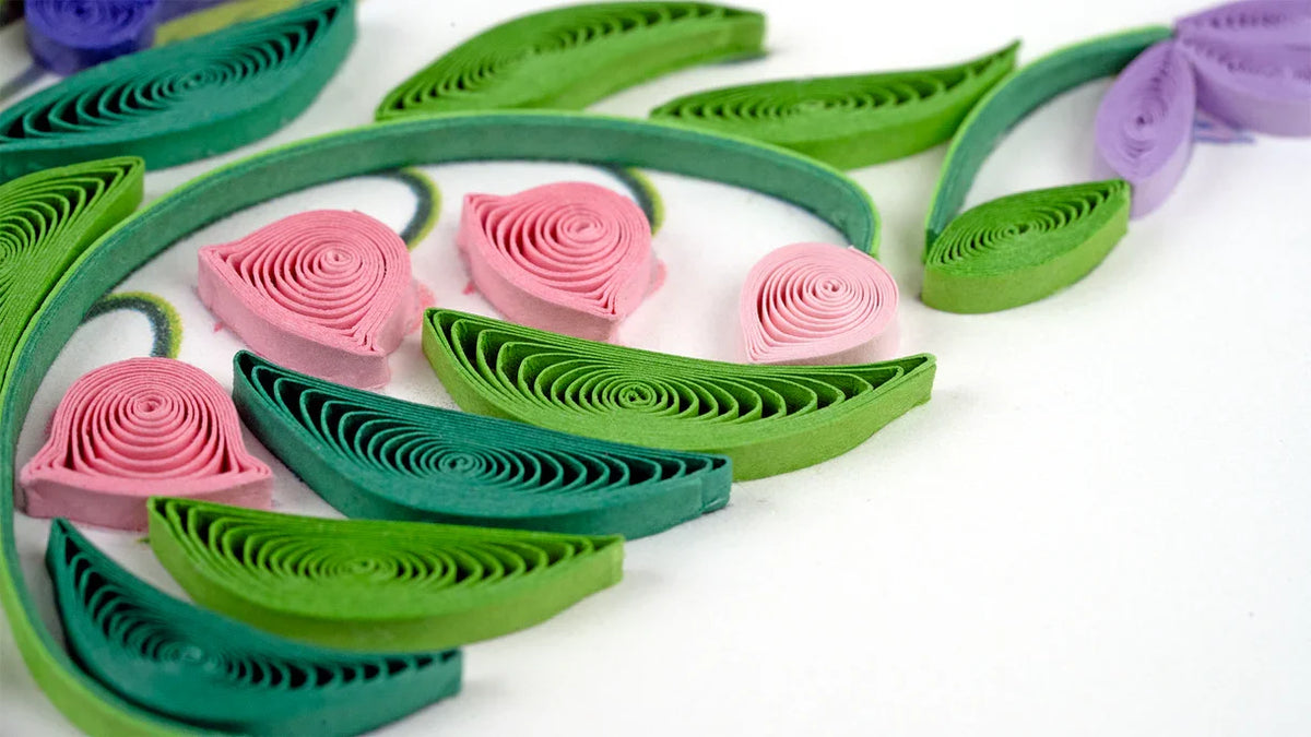 Quilled Decorative Floral Bird Greeting Card