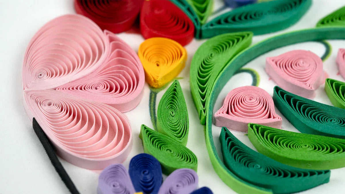 Quilled Decorative Floral Bird Greeting Card