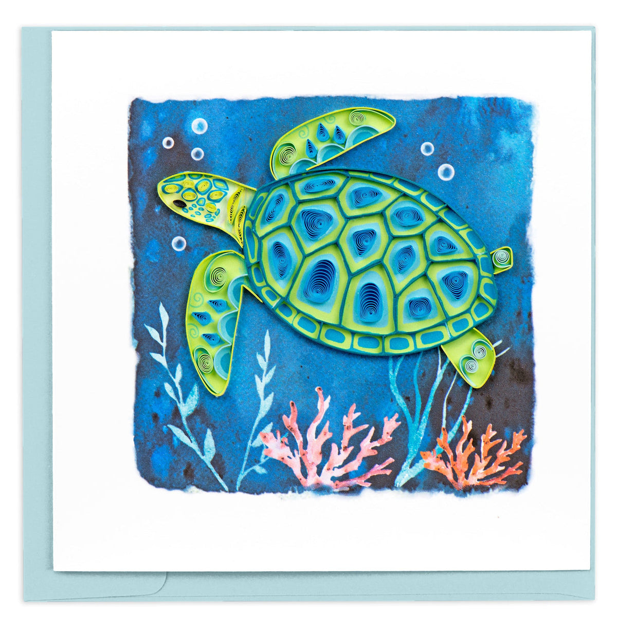 Quilled Sea Turtle Greeting Card