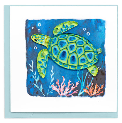 Quilled Sea Turtle Greeting Card
