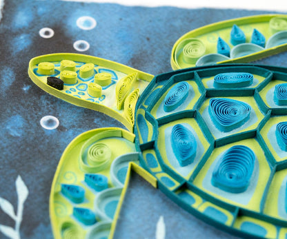 Quilled Sea Turtle Greeting Card