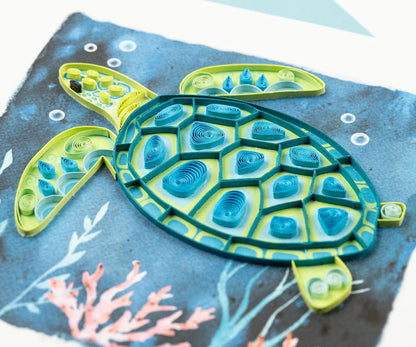 Quilled Sea Turtle Greeting Card