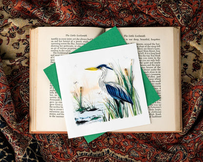 Quilled Great Blue Heron Greeting Card