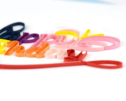 Quilled Happy Birthday Card
